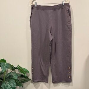 Escape by Habitat Oceanfront Terry Flooded Pants in Earth Taupe Color NWT